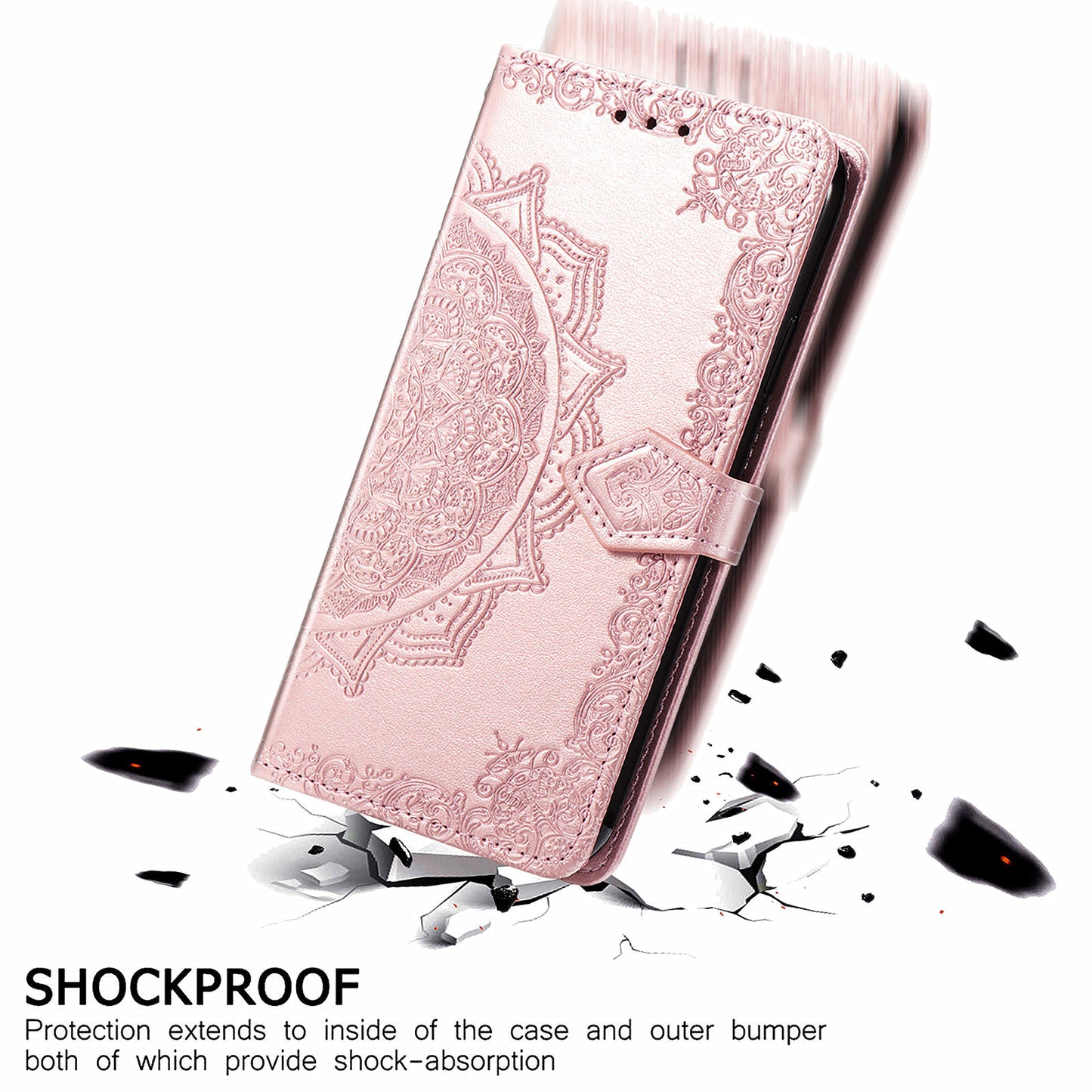 Embossed Mandala Flower Wallet Stand Design Leather Case for Sony Xperia 5 III 5G