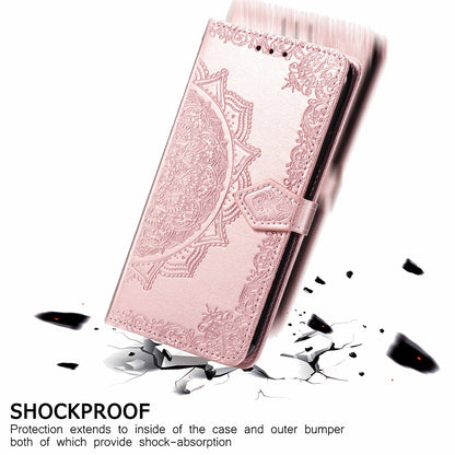 Embossed Mandala Flower Wallet Stand Design Leather Case for Sony Xperia 5 III 5G