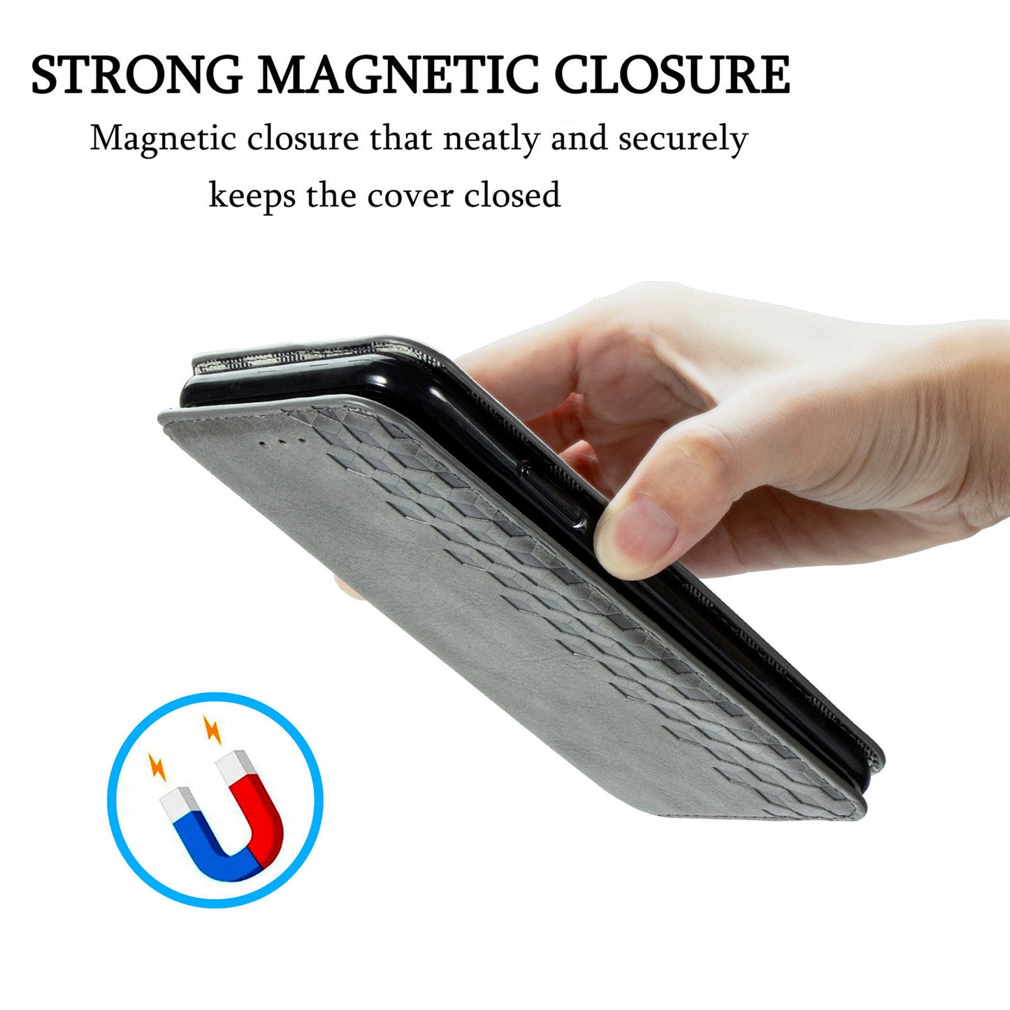Fashionable Auto-absorbed Rhombus Texture PU Leather Wallet Phone Stand Design Cover for Sony Xperia 5 III 5G