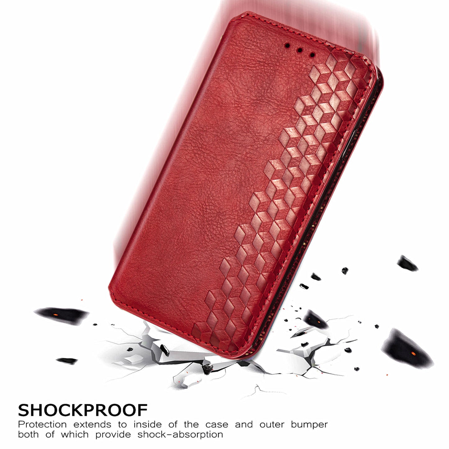 Fashionable Auto-absorbed Rhombus Texture PU Leather Wallet Phone Stand Design Cover for Sony Xperia 5 III 5G