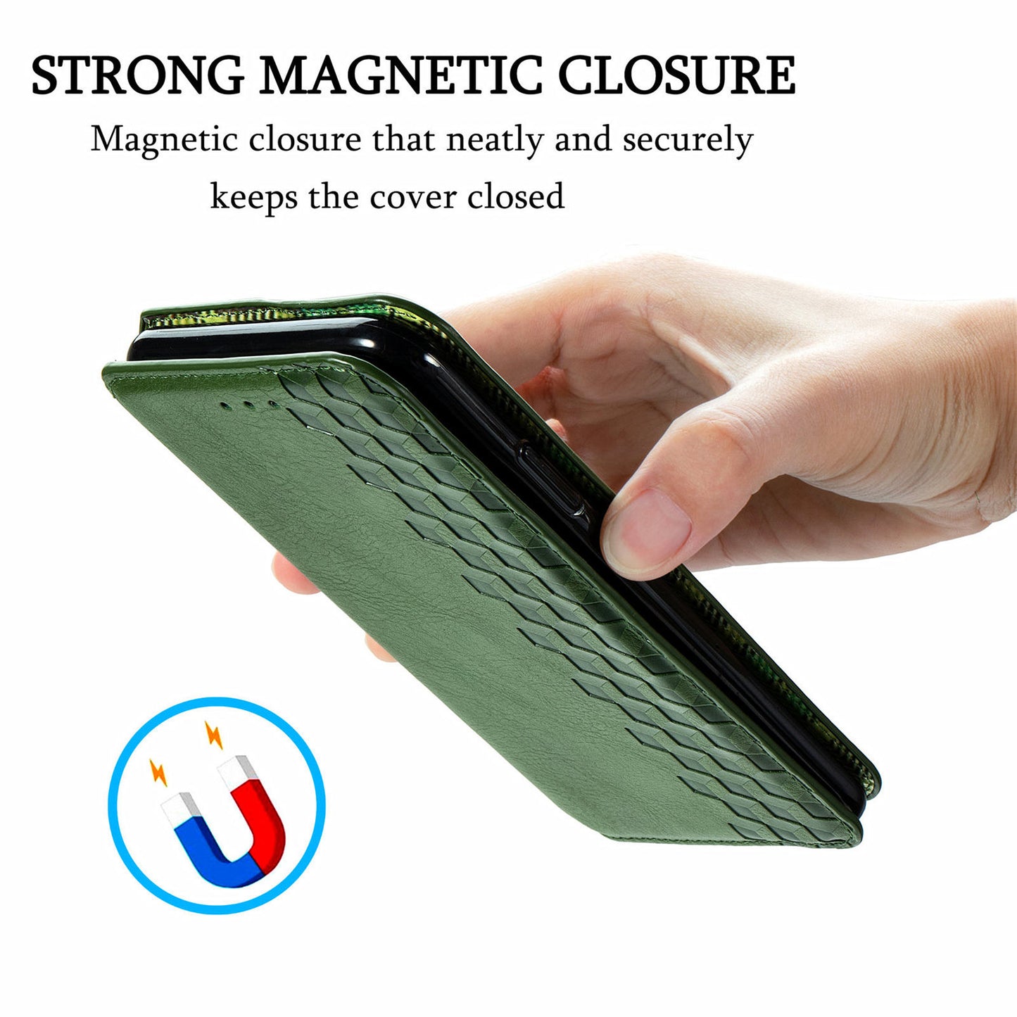 Fashionable Auto-absorbed Rhombus Texture PU Leather Wallet Phone Stand Design Cover for Sony Xperia 5 III 5G