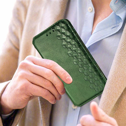 Fashionable Auto-absorbed Rhombus Texture PU Leather Wallet Phone Stand Design Cover for Sony Xperia 5 III 5G