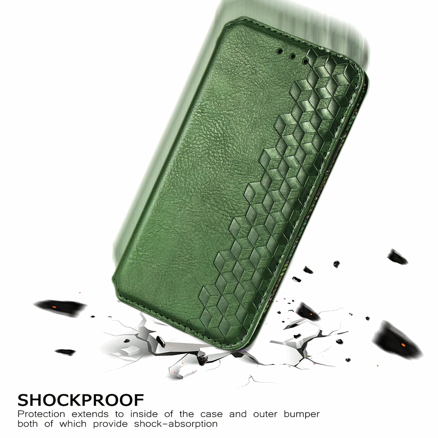 Fashionable Auto-absorbed Rhombus Texture PU Leather Wallet Phone Stand Design Cover for Sony Xperia 5 III 5G