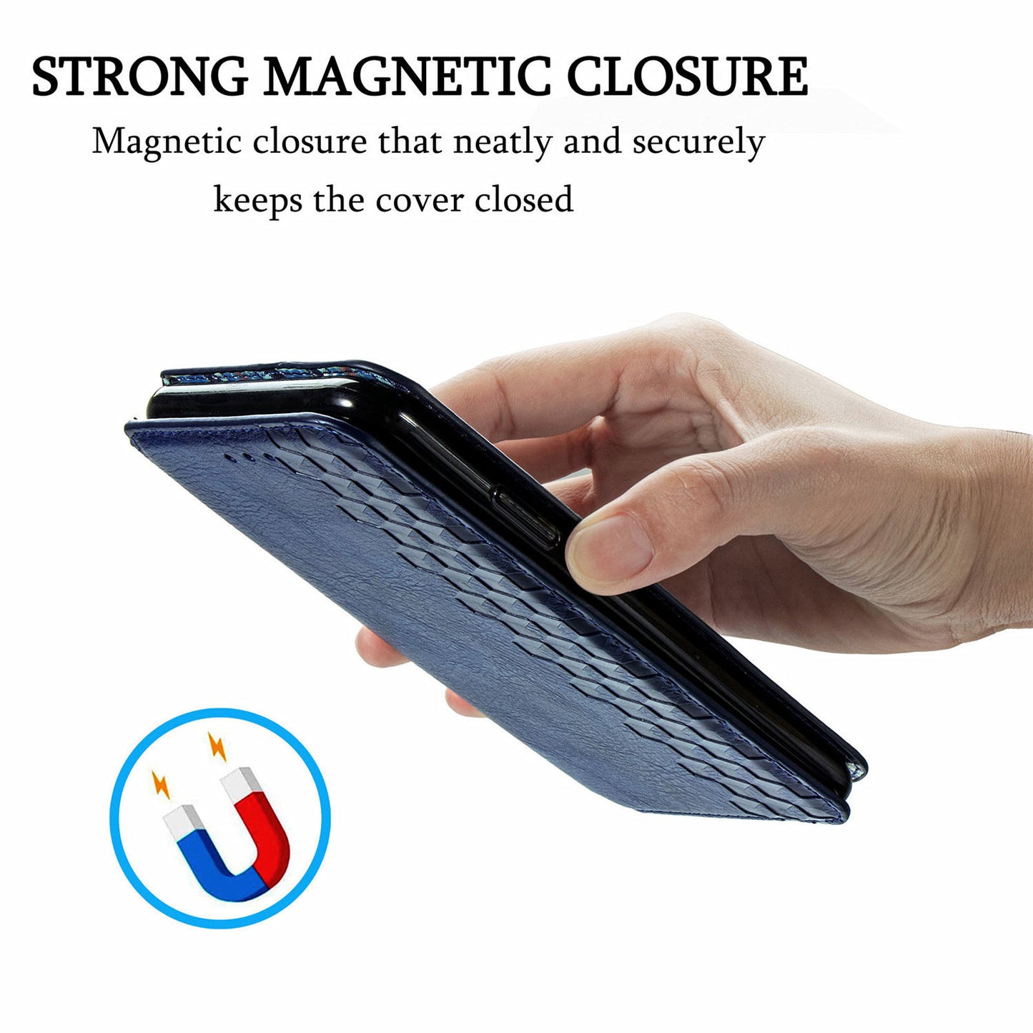 Fashionable Auto-absorbed Rhombus Texture PU Leather Wallet Phone Stand Design Cover for Sony Xperia 5 III 5G