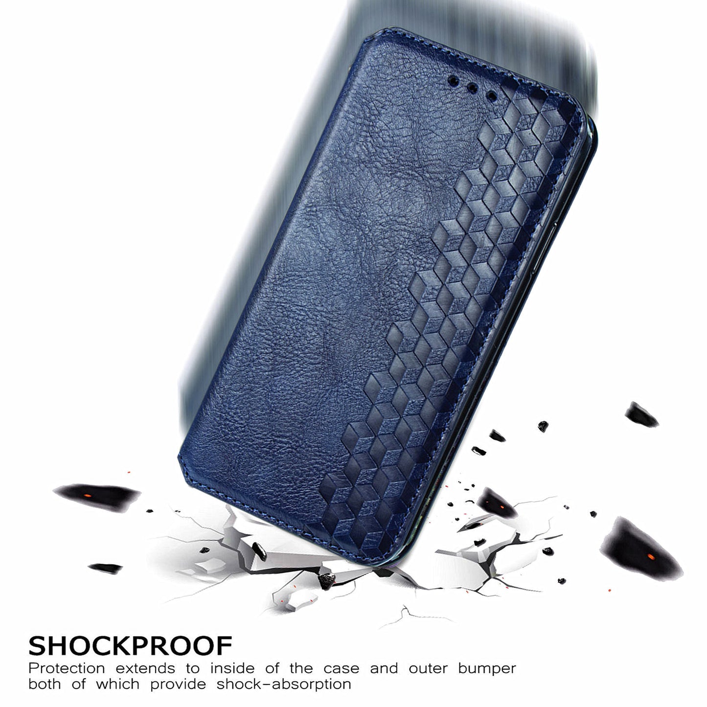 Fashionable Auto-absorbed Rhombus Texture PU Leather Wallet Phone Stand Design Cover for Sony Xperia 5 III 5G