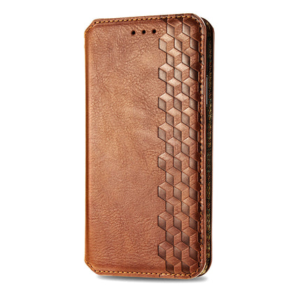 Fashionable Auto-absorbed Rhombus Texture PU Leather Wallet Phone Stand Design Cover for Sony Xperia 5 III 5G