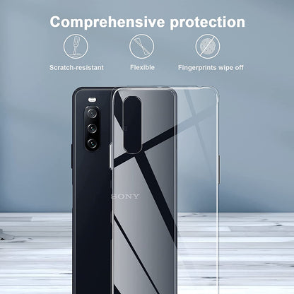 Anti-fingerprint Ultra Clear Flexible TPU Phone Shell Protector Cover for Sony Xperia 10 III 5G