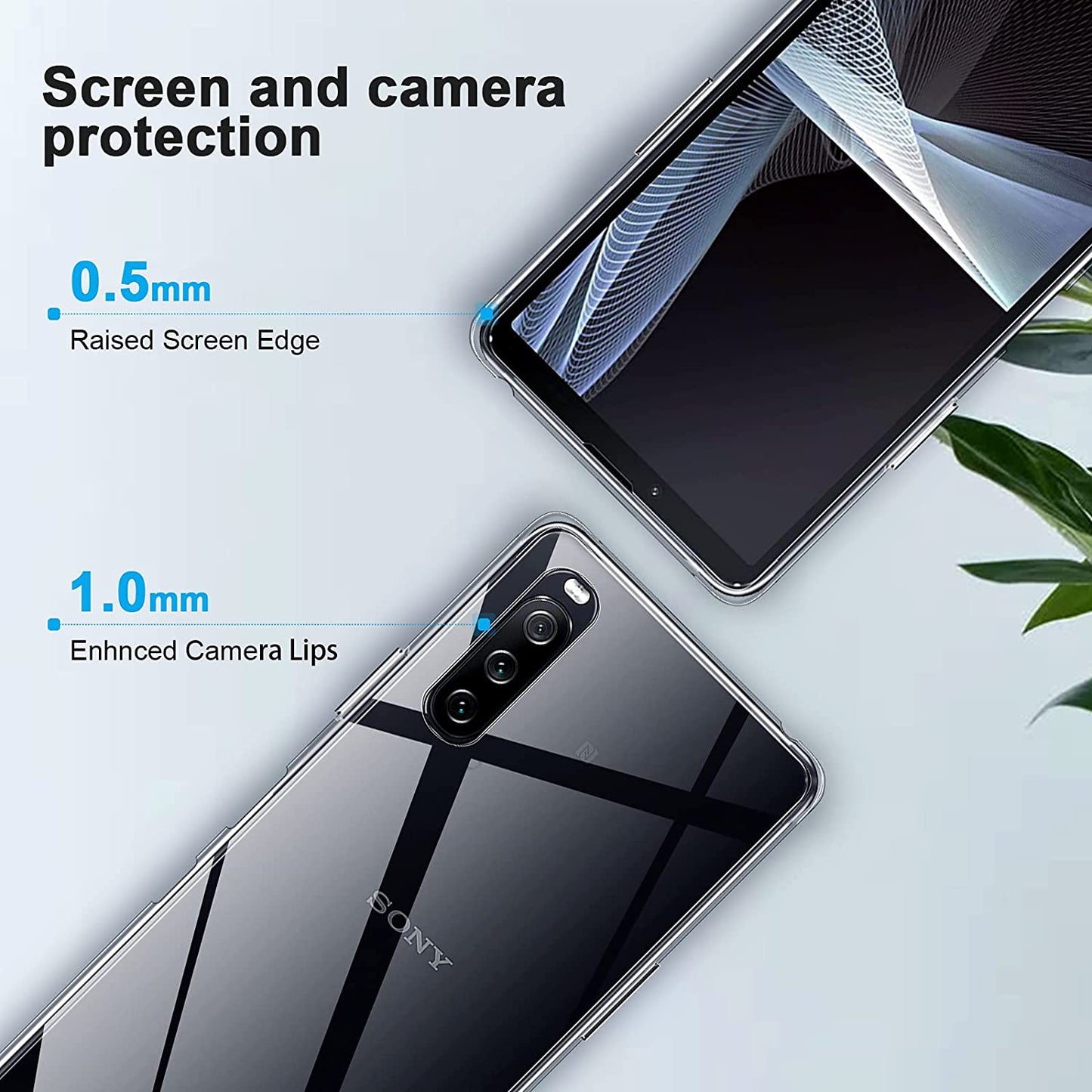 Anti-fingerprint Ultra Clear Flexible TPU Phone Shell Protector Cover for Sony Xperia 10 III 5G