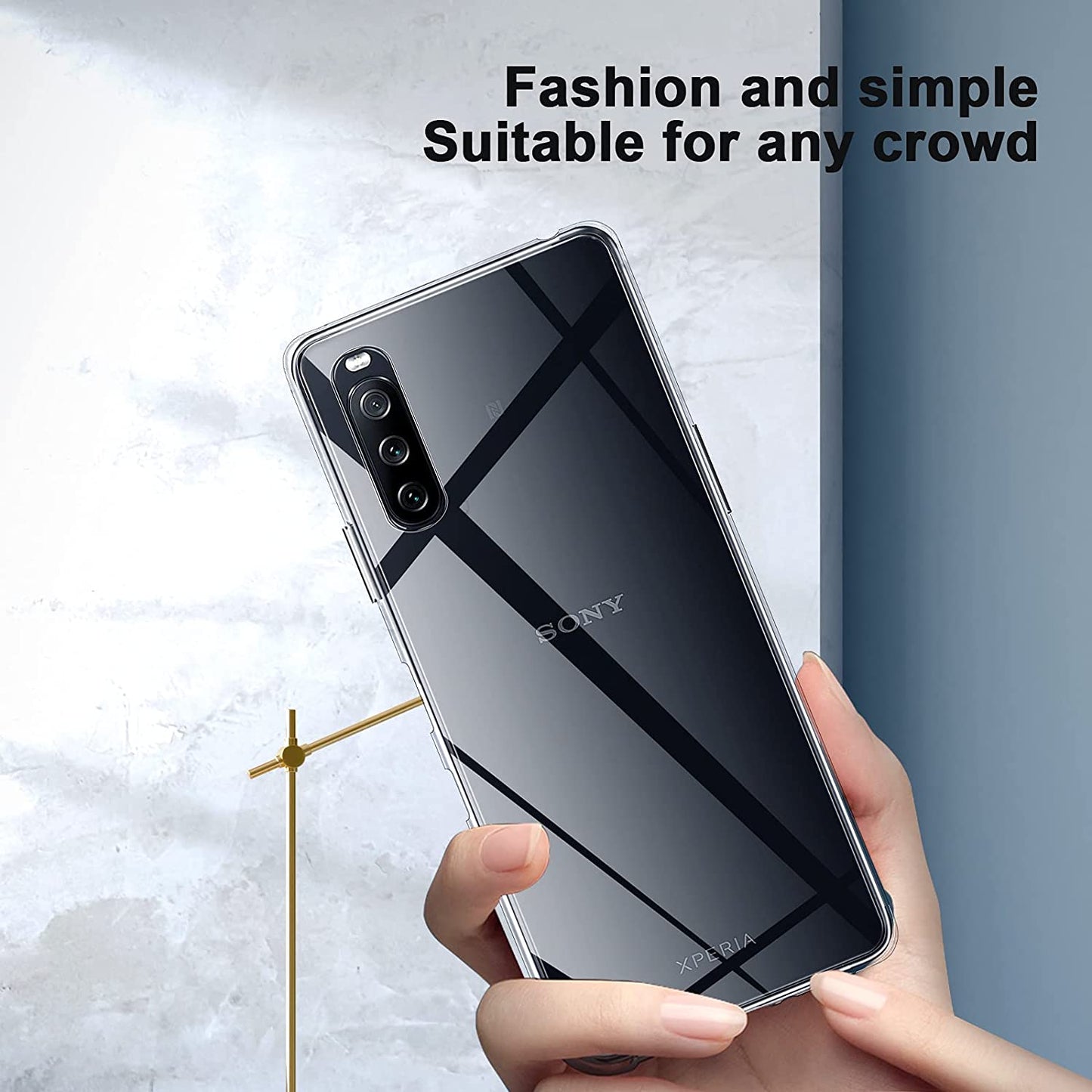 Anti-fingerprint Ultra Clear Flexible TPU Phone Shell Protector Cover for Sony Xperia 10 III 5G