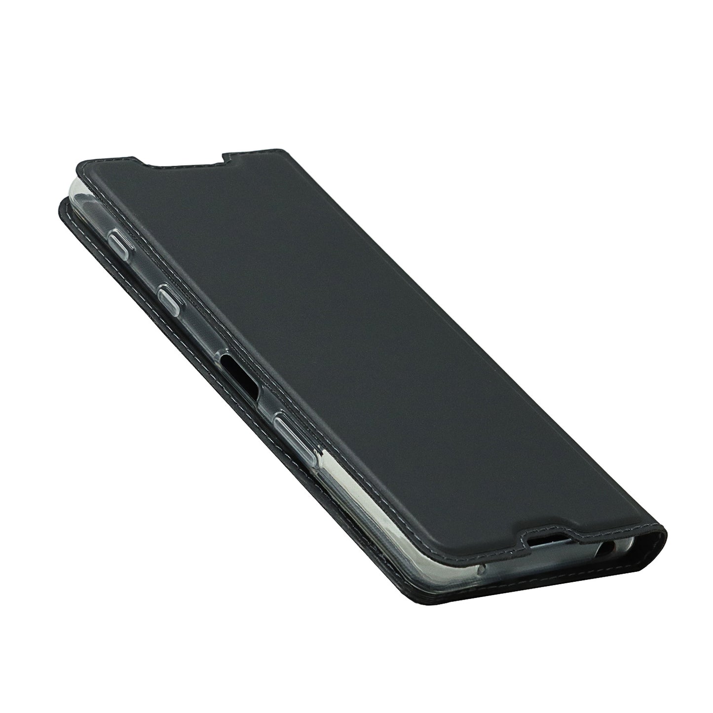 Auto-absorbed PU Leather Coated TPU Phone Case Cover with Stand and Card Slot for Sony Xperia 5 III 5G