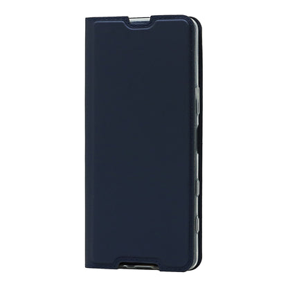 Auto-absorbed PU Leather Coated TPU Phone Case Cover with Stand and Card Slot for Sony Xperia 5 III 5G