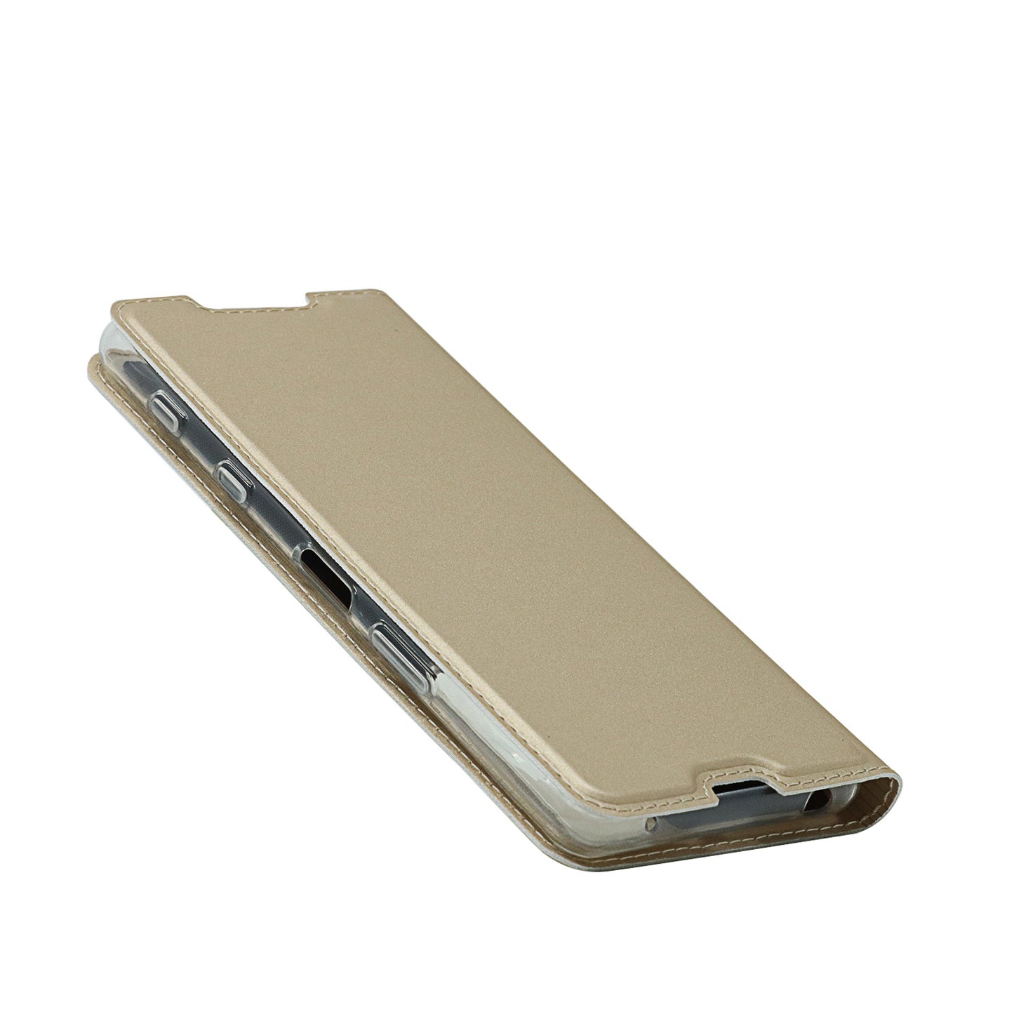 Auto-absorbed PU Leather Coated TPU Phone Case Cover with Stand and Card Slot for Sony Xperia 5 III 5G