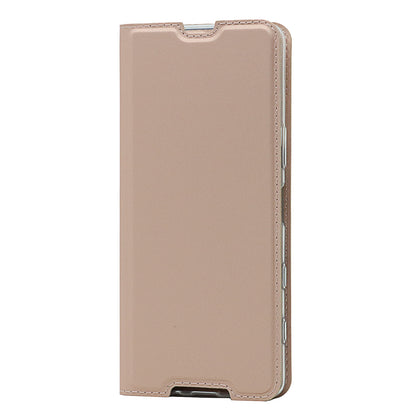Auto-absorbed PU Leather Coated TPU Phone Case Cover with Stand and Card Slot for Sony Xperia 5 III 5G
