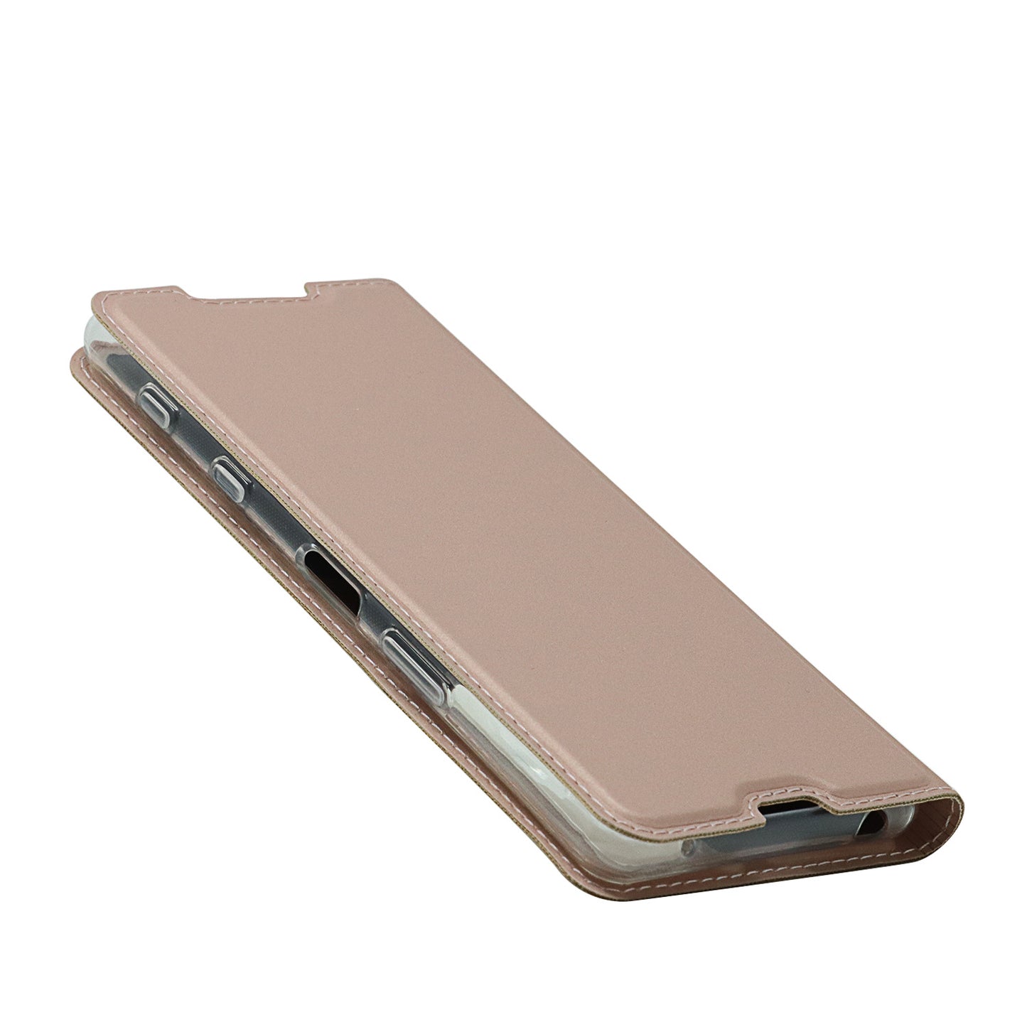 Auto-absorbed PU Leather Coated TPU Phone Case Cover with Stand and Card Slot for Sony Xperia 5 III 5G