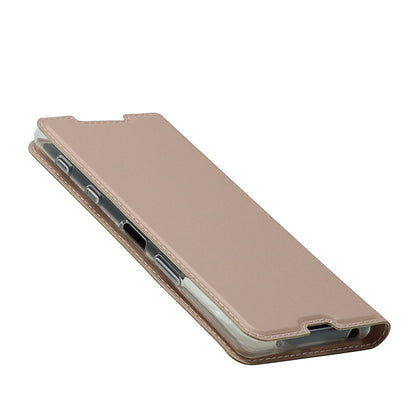 Auto-absorbed PU Leather Coated TPU Phone Case Cover with Stand and Card Slot for Sony Xperia 5 III 5G
