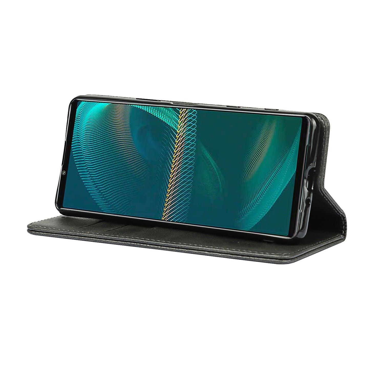 Wallet Design Auto-absorbed Magnet Leather Stand Case for Sony Xperia 5 III 5G