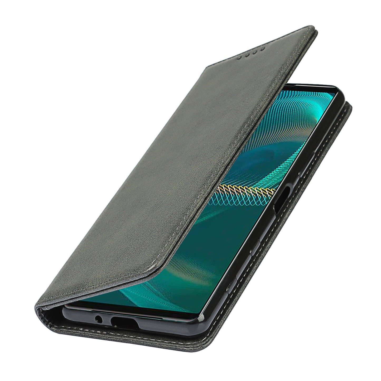 Wallet Design Auto-absorbed Magnet Leather Stand Case for Sony Xperia 5 III 5G
