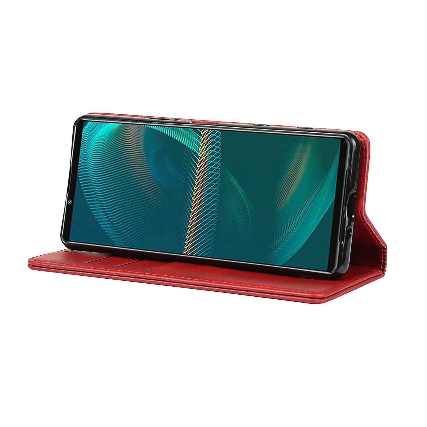 Wallet Design Auto-absorbed Magnet Leather Stand Case for Sony Xperia 5 III 5G