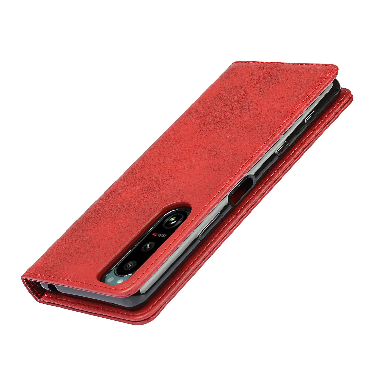 Wallet Design Auto-absorbed Magnet Leather Stand Case for Sony Xperia 5 III 5G