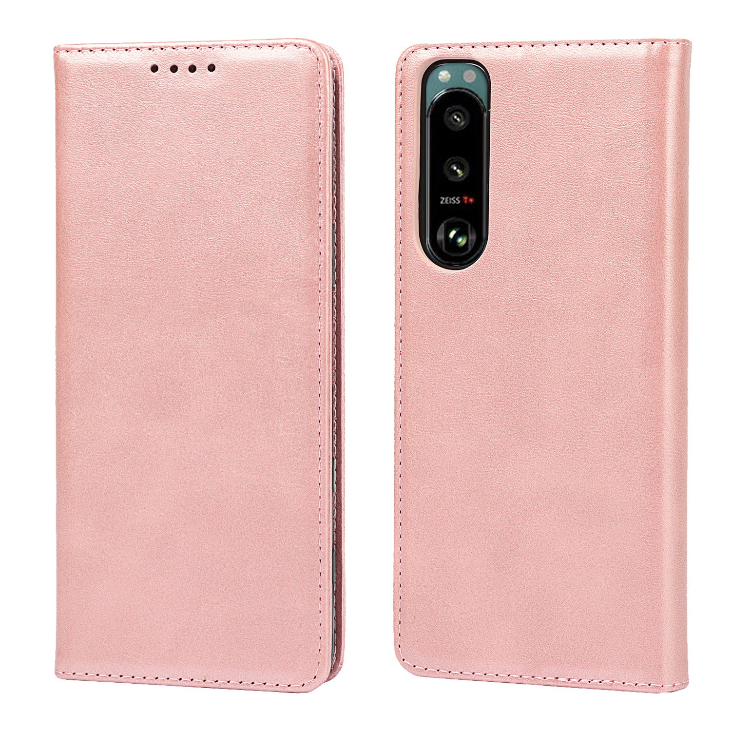 Wallet Design Auto-absorbed Magnet Leather Stand Case for Sony Xperia 5 III 5G