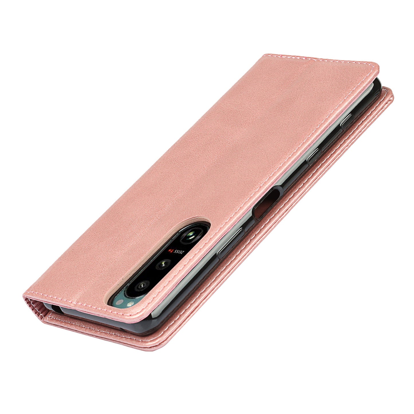 Wallet Design Auto-absorbed Magnet Leather Stand Case for Sony Xperia 5 III 5G