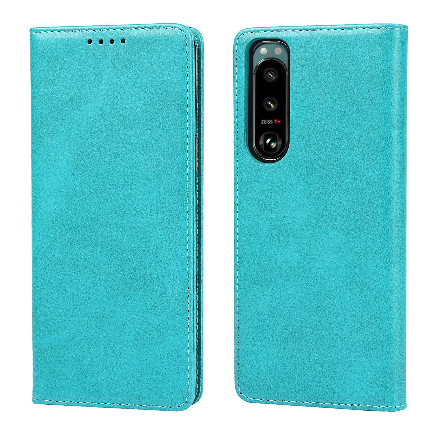 Wallet Design Auto-absorbed Magnet Leather Stand Case for Sony Xperia 5 III 5G