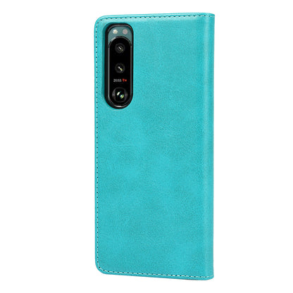 Wallet Design Auto-absorbed Magnet Leather Stand Case for Sony Xperia 5 III 5G