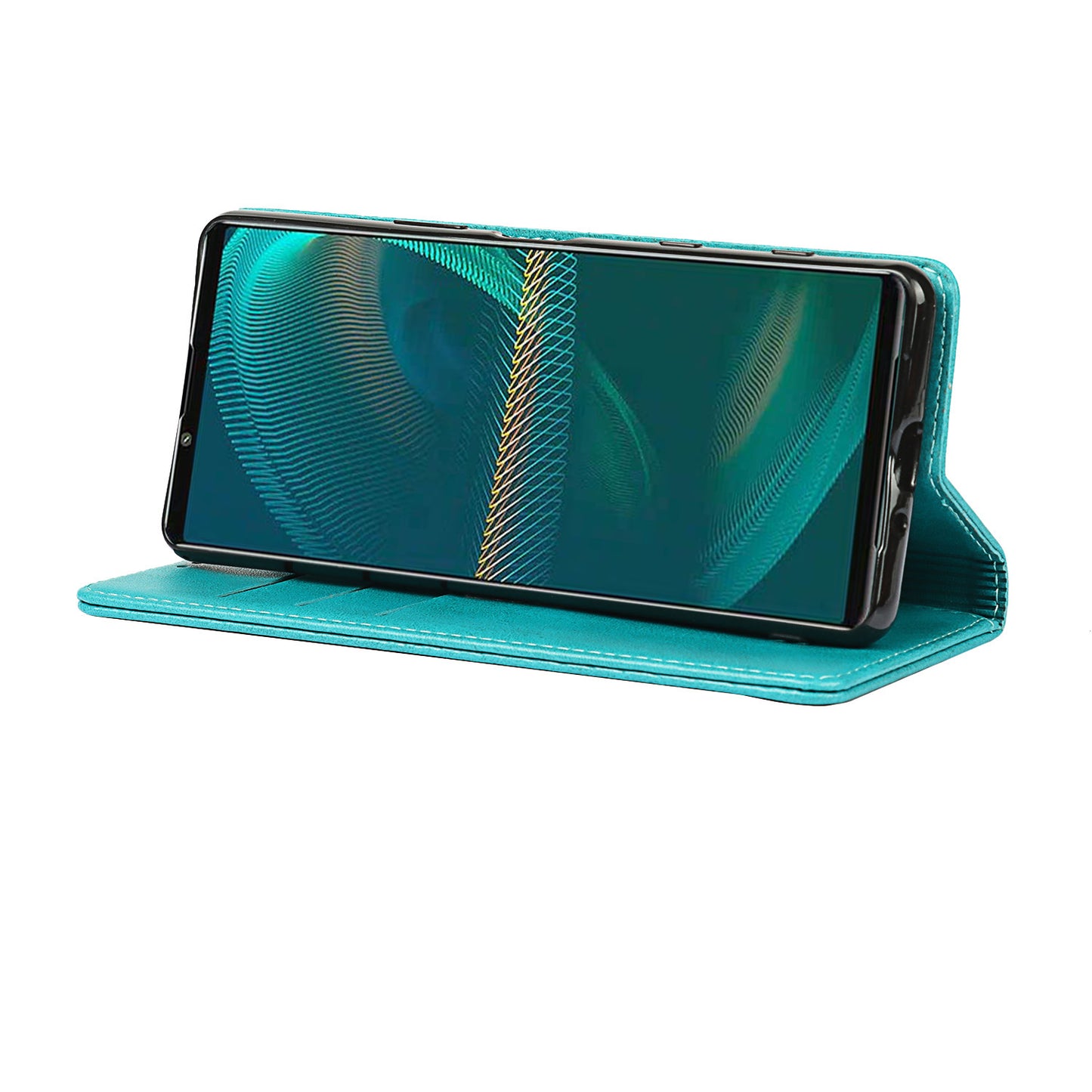 Wallet Design Auto-absorbed Magnet Leather Stand Case for Sony Xperia 5 III 5G