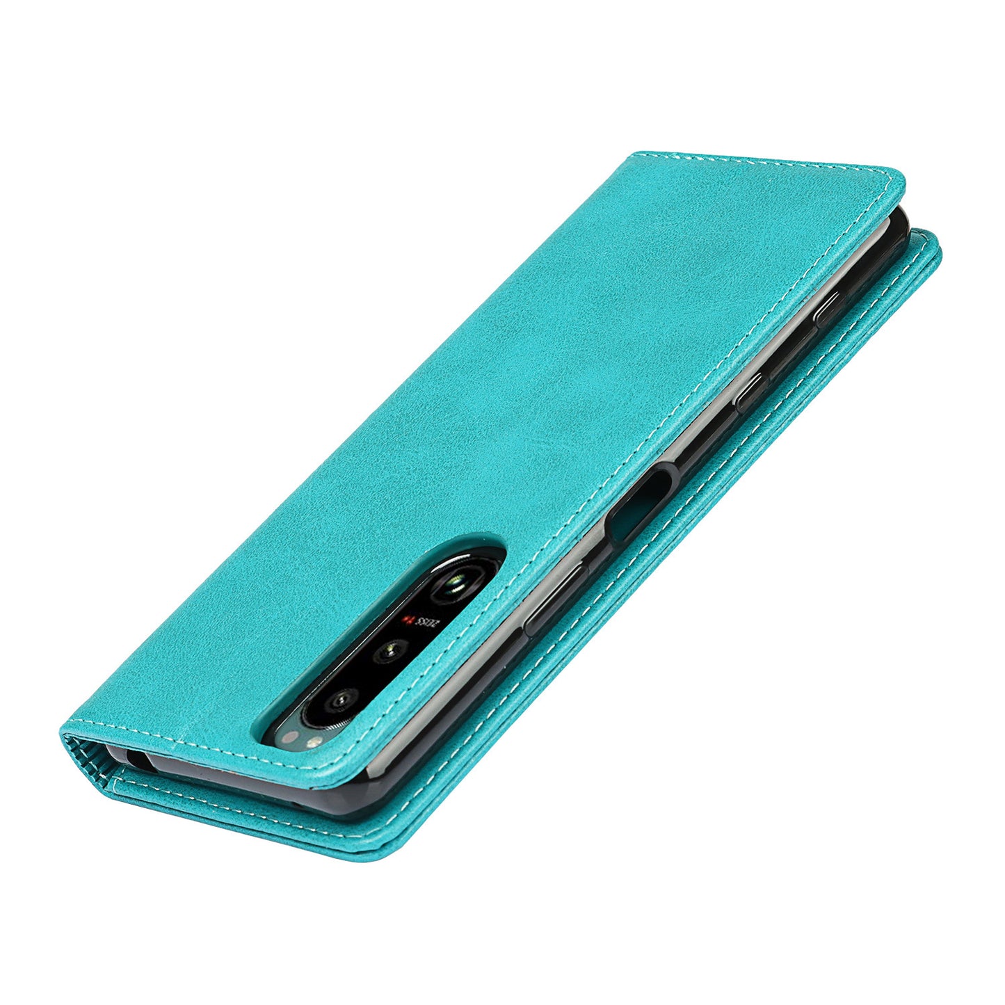 Wallet Design Auto-absorbed Magnet Leather Stand Case for Sony Xperia 5 III 5G