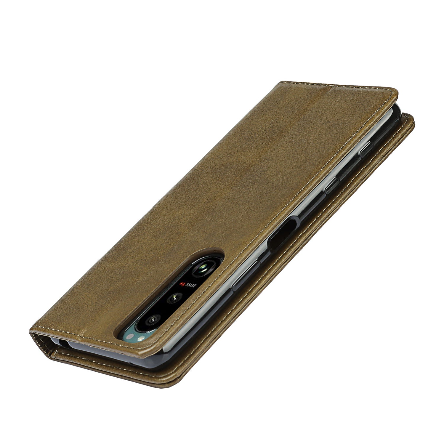 Wallet Design Auto-absorbed Magnet Leather Stand Case for Sony Xperia 5 III 5G