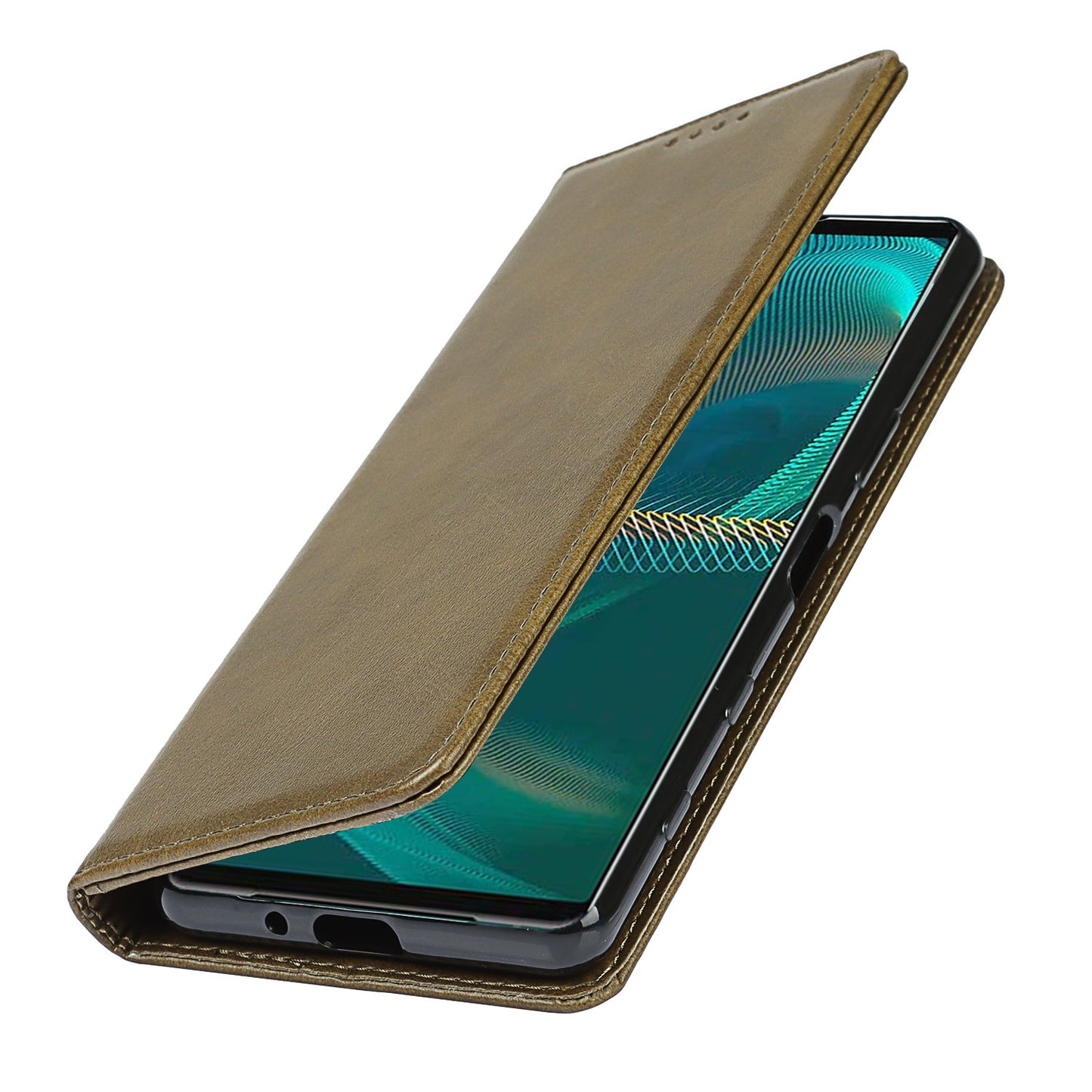 Wallet Design Auto-absorbed Magnet Leather Stand Case for Sony Xperia 5 III 5G
