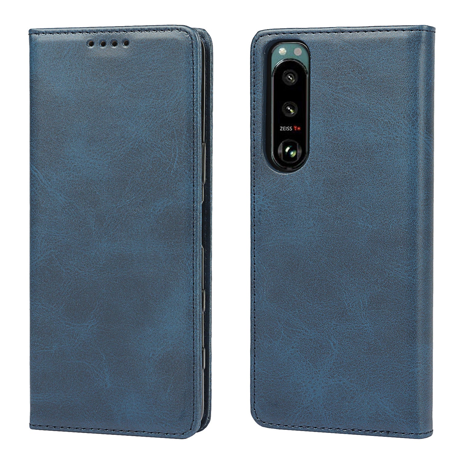 Wallet Design Auto-absorbed Magnet Leather Stand Case for Sony Xperia 5 III 5G