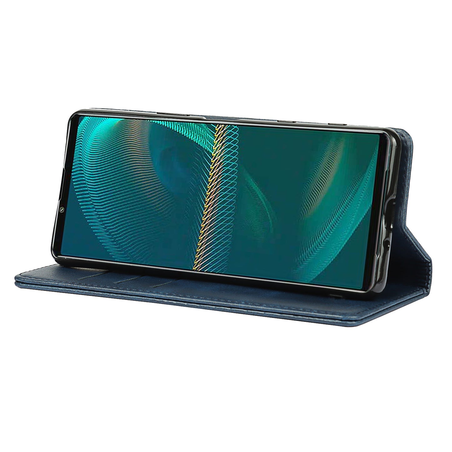Wallet Design Auto-absorbed Magnet Leather Stand Case for Sony Xperia 5 III 5G