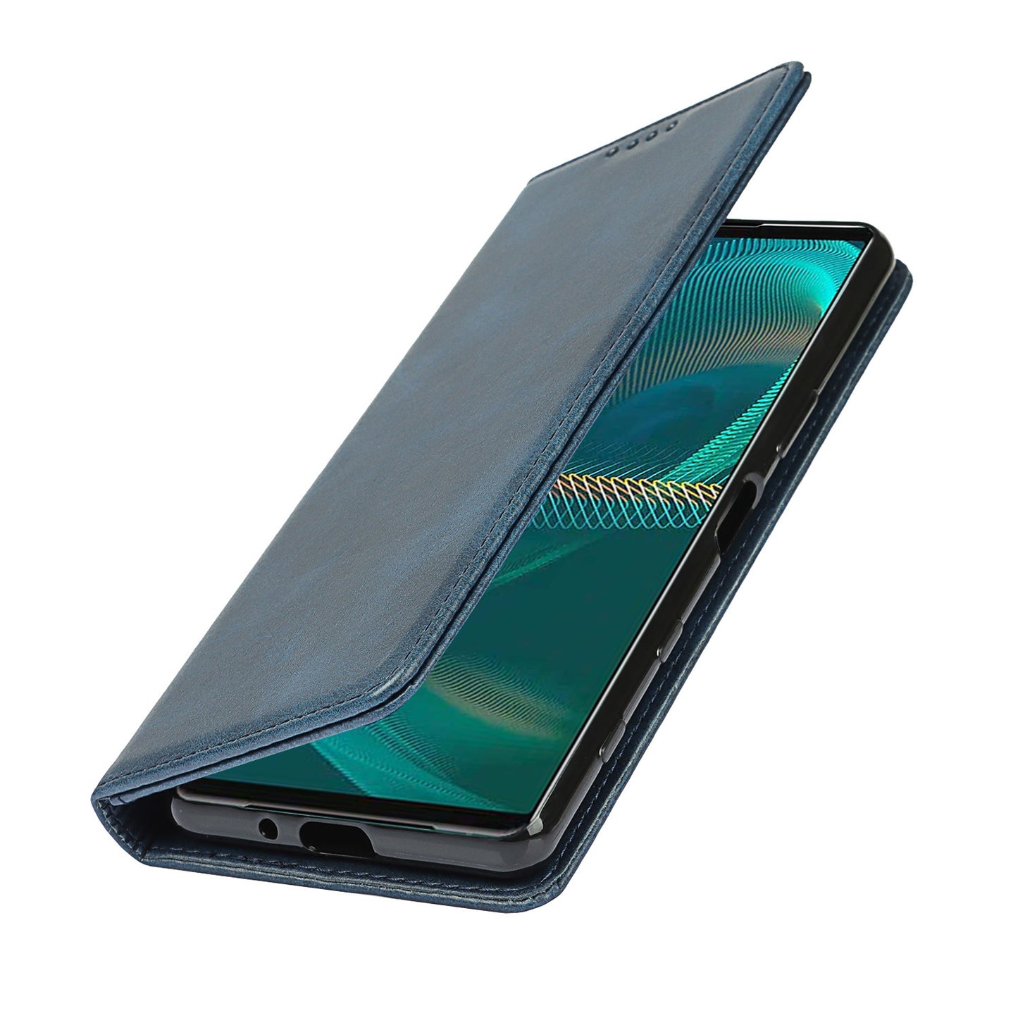 Wallet Design Auto-absorbed Magnet Leather Stand Case for Sony Xperia 5 III 5G
