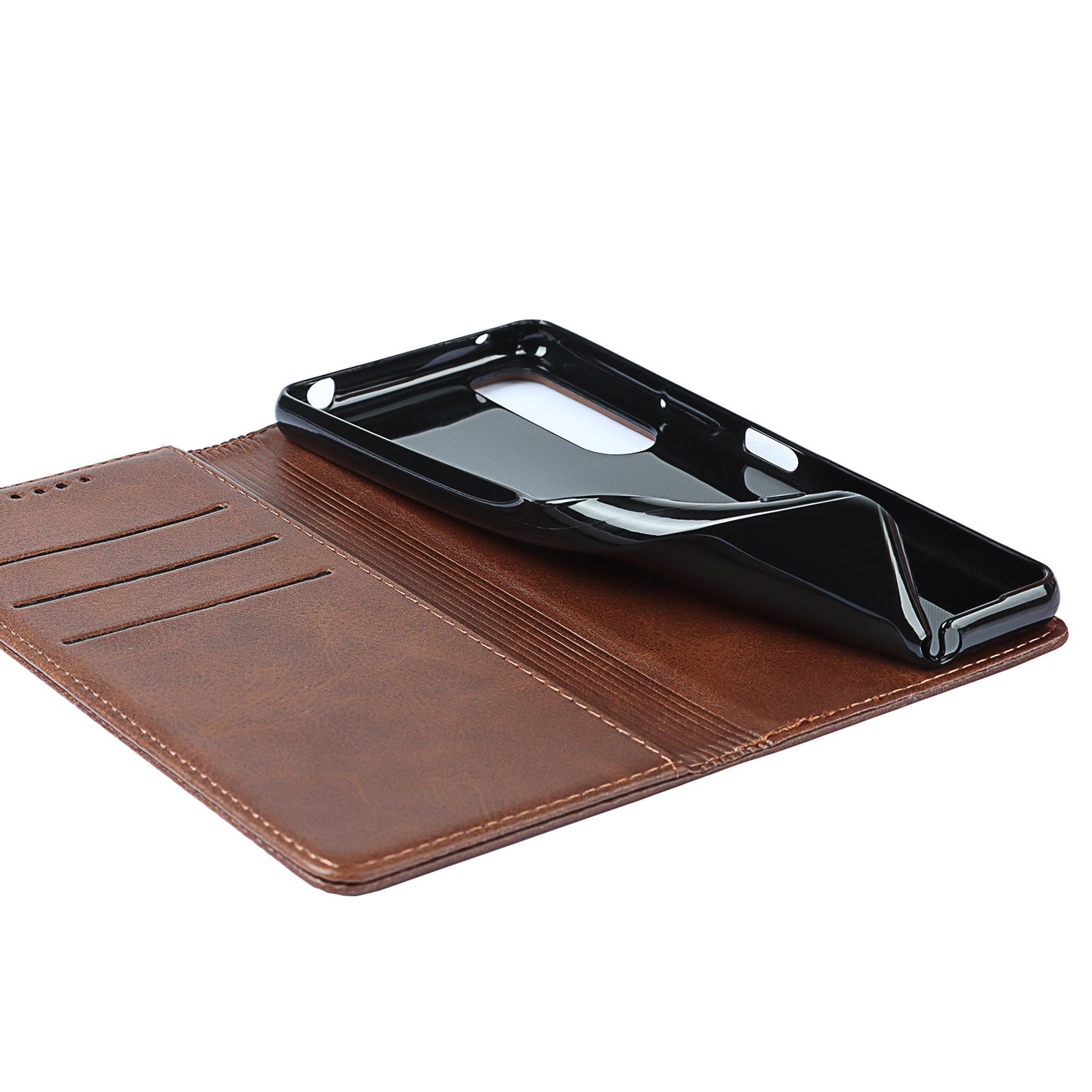 Wallet Design Auto-absorbed Magnet Leather Stand Case for Sony Xperia 5 III 5G