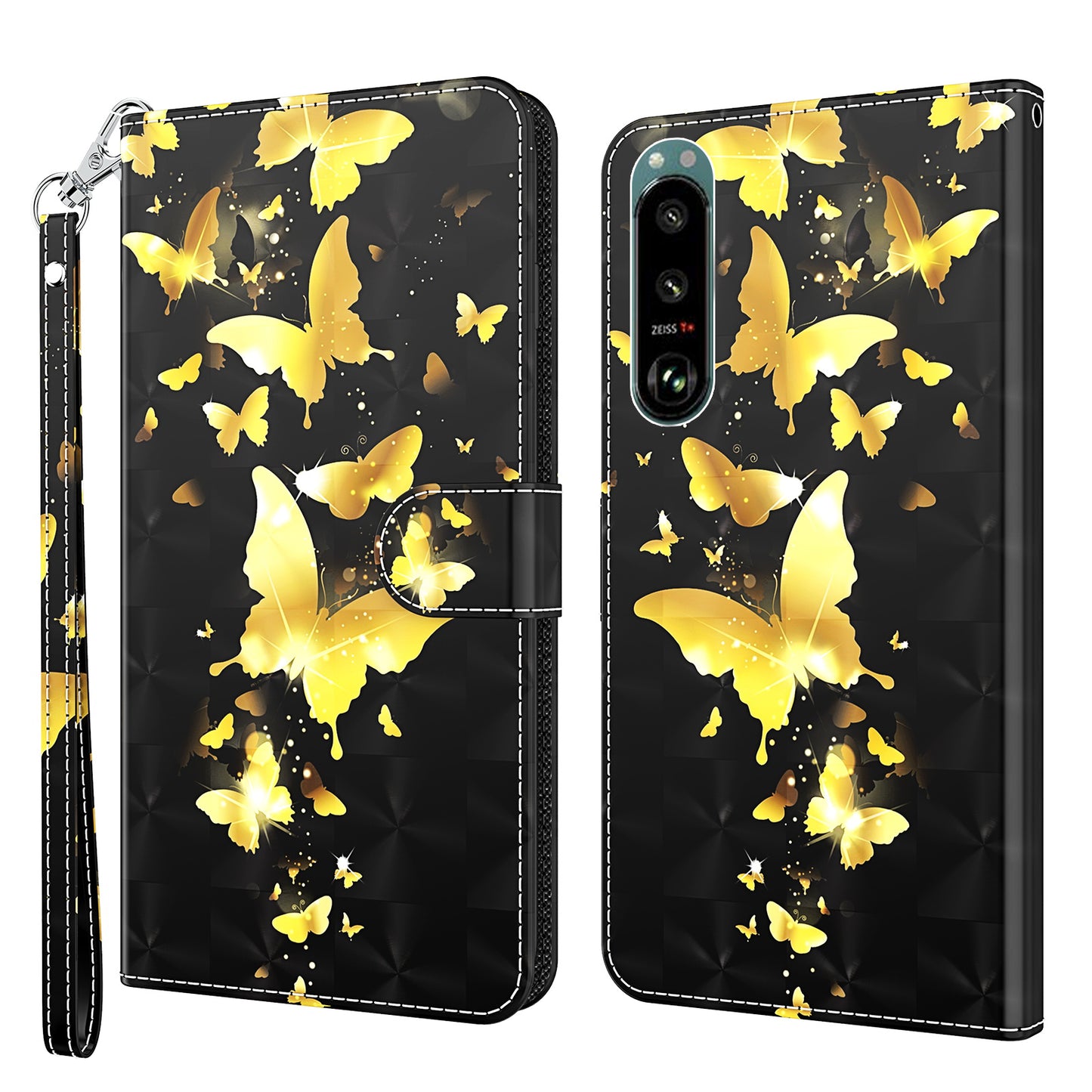 Pattern Printing Wallet Leather Phone Cover for Sony Xperia 5 III 5G