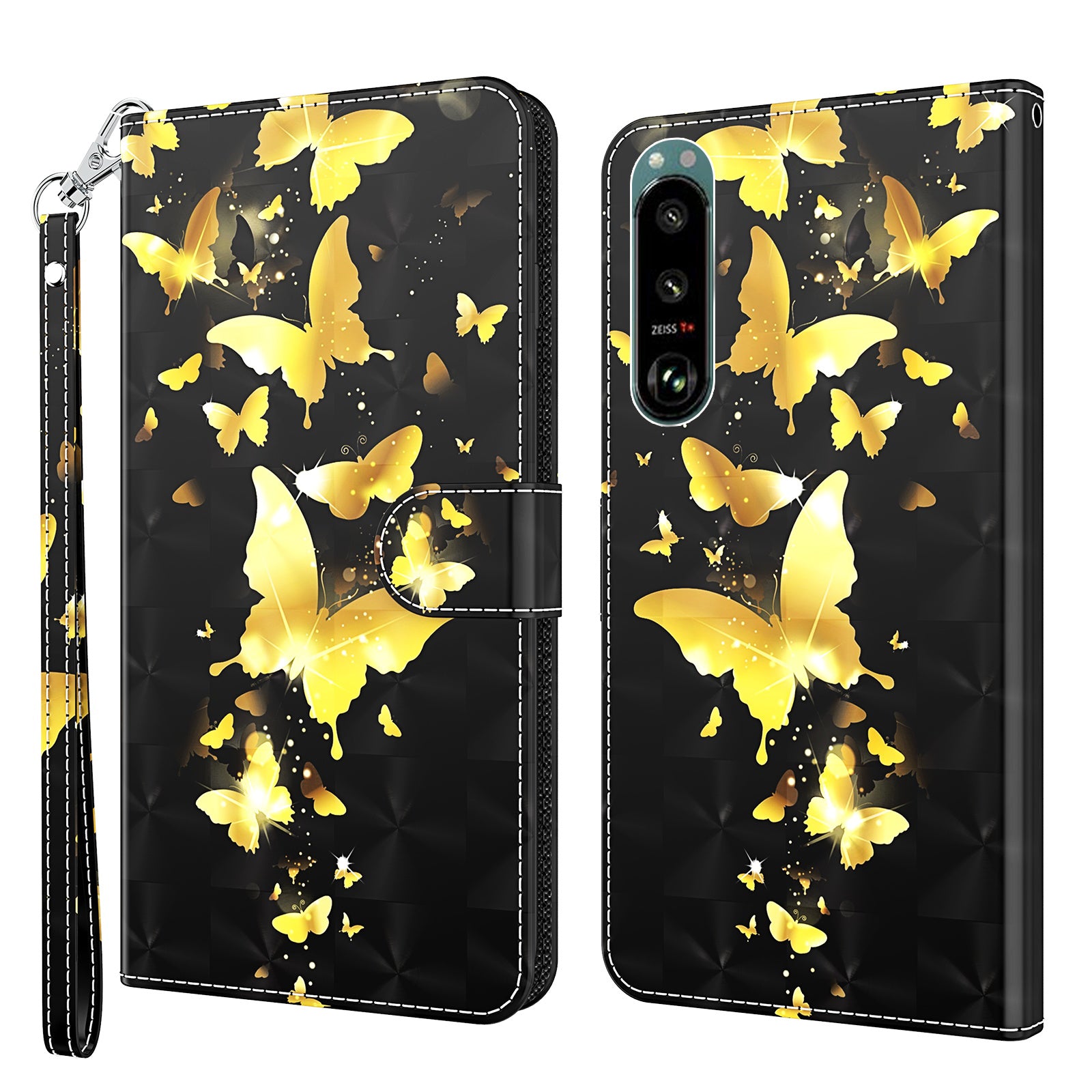 Pattern Printing Wallet Leather Phone Cover for Sony Xperia 5 III 5G