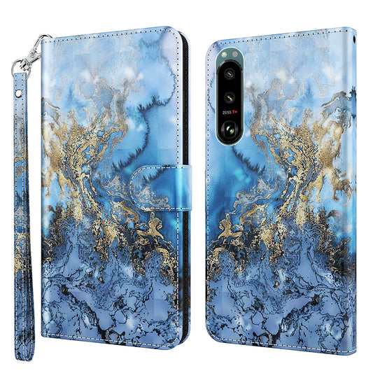 Pattern Printing Wallet Leather Phone Cover for Sony Xperia 5 III 5G