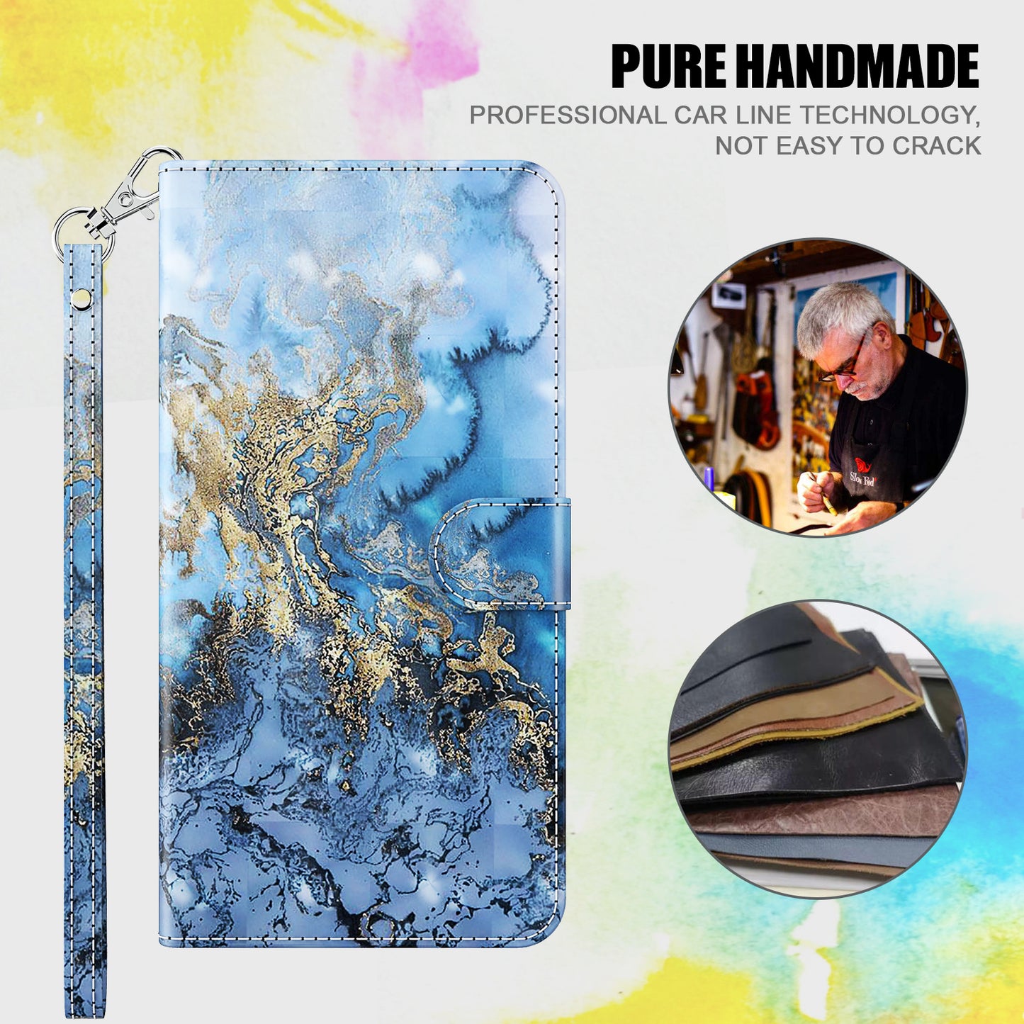 Pattern Printing Wallet Leather Phone Cover for Sony Xperia 5 III 5G