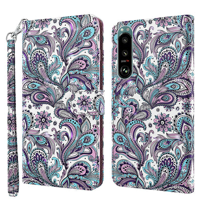 Pattern Printing Wallet Leather Phone Cover for Sony Xperia 5 III 5G