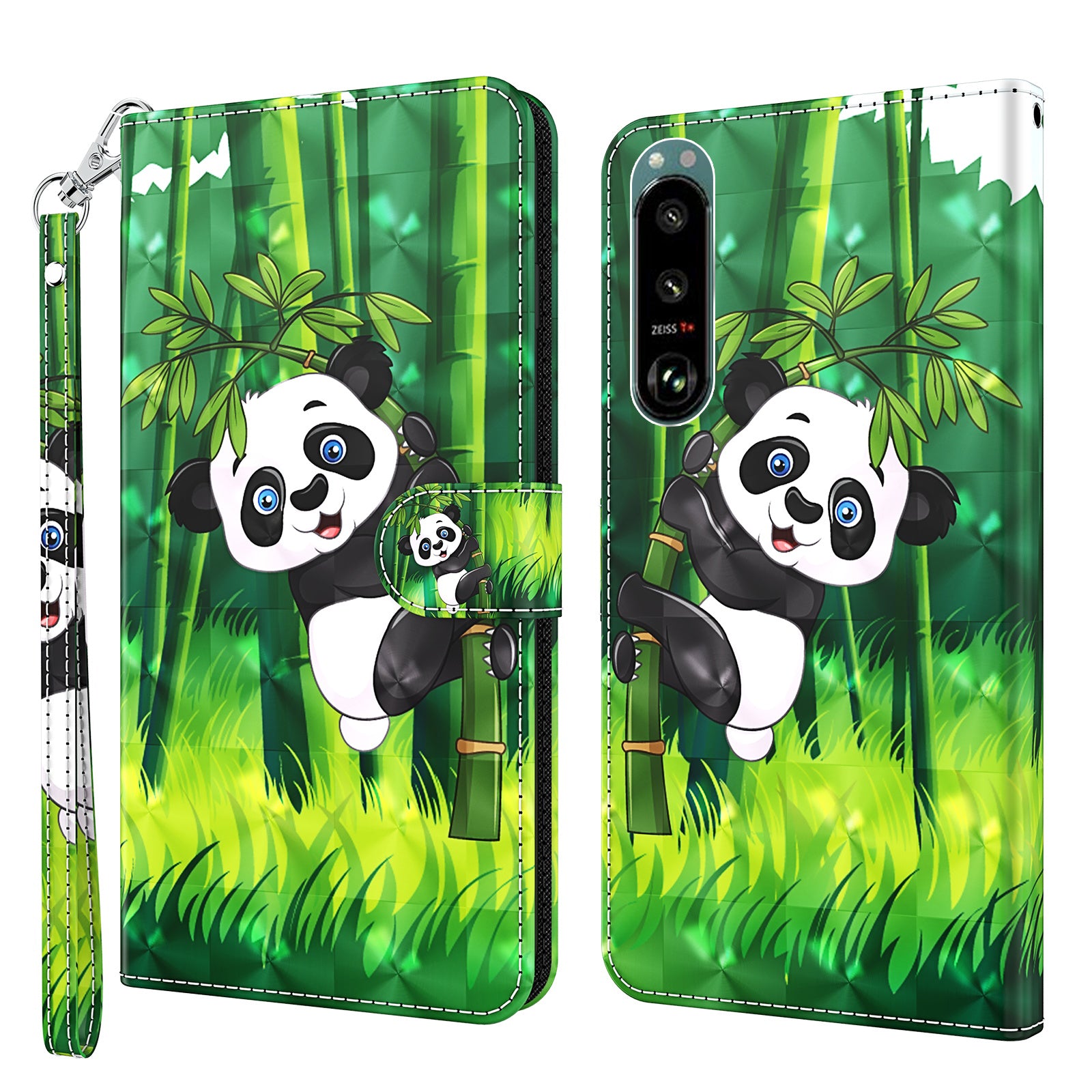 Pattern Printing Wallet Leather Phone Cover for Sony Xperia 5 III 5G