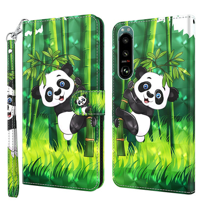 Pattern Printing Wallet Leather Phone Cover for Sony Xperia 5 III 5G