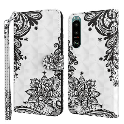 Pattern Printing Wallet Leather Phone Cover for Sony Xperia 5 III 5G