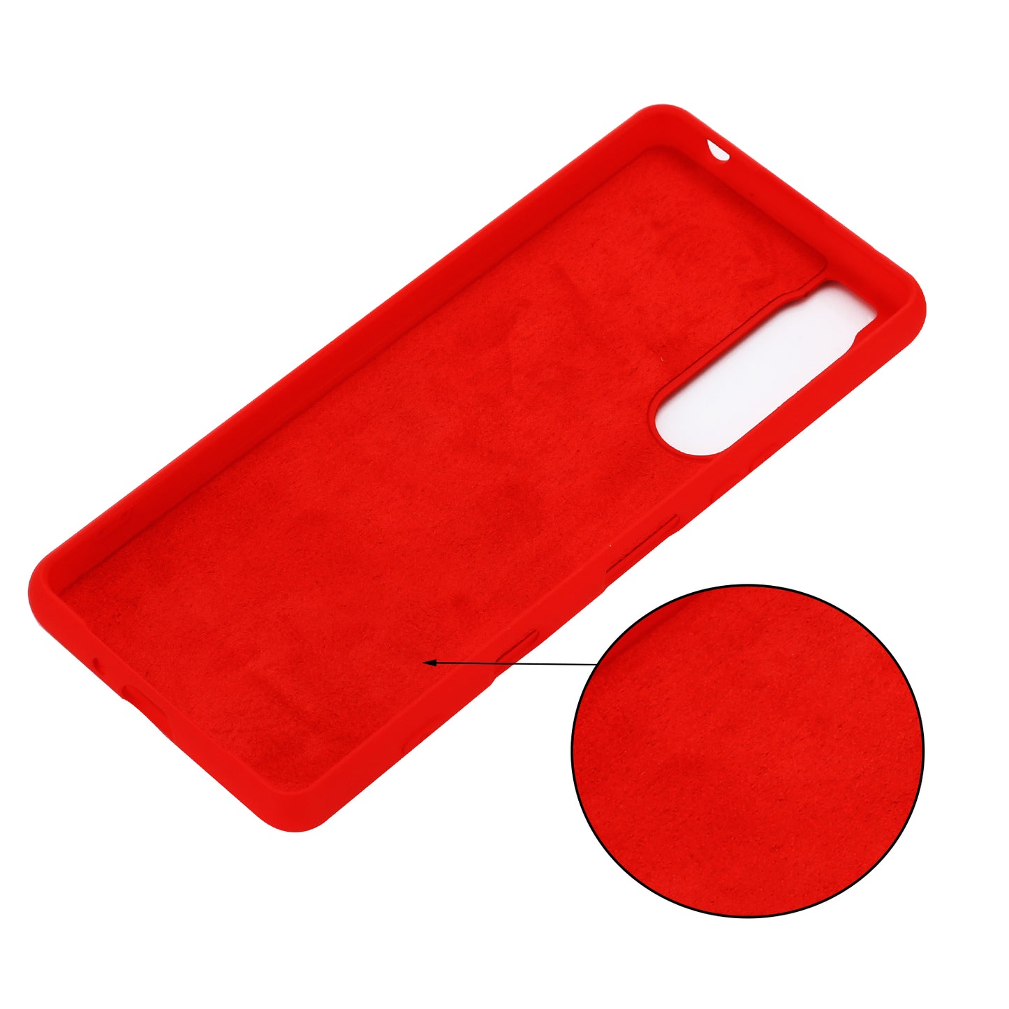 Slim Liquid Silicone Gel Rubber Full Body Protection Cover Case with Strap for Sony Xperia 5 III 5G