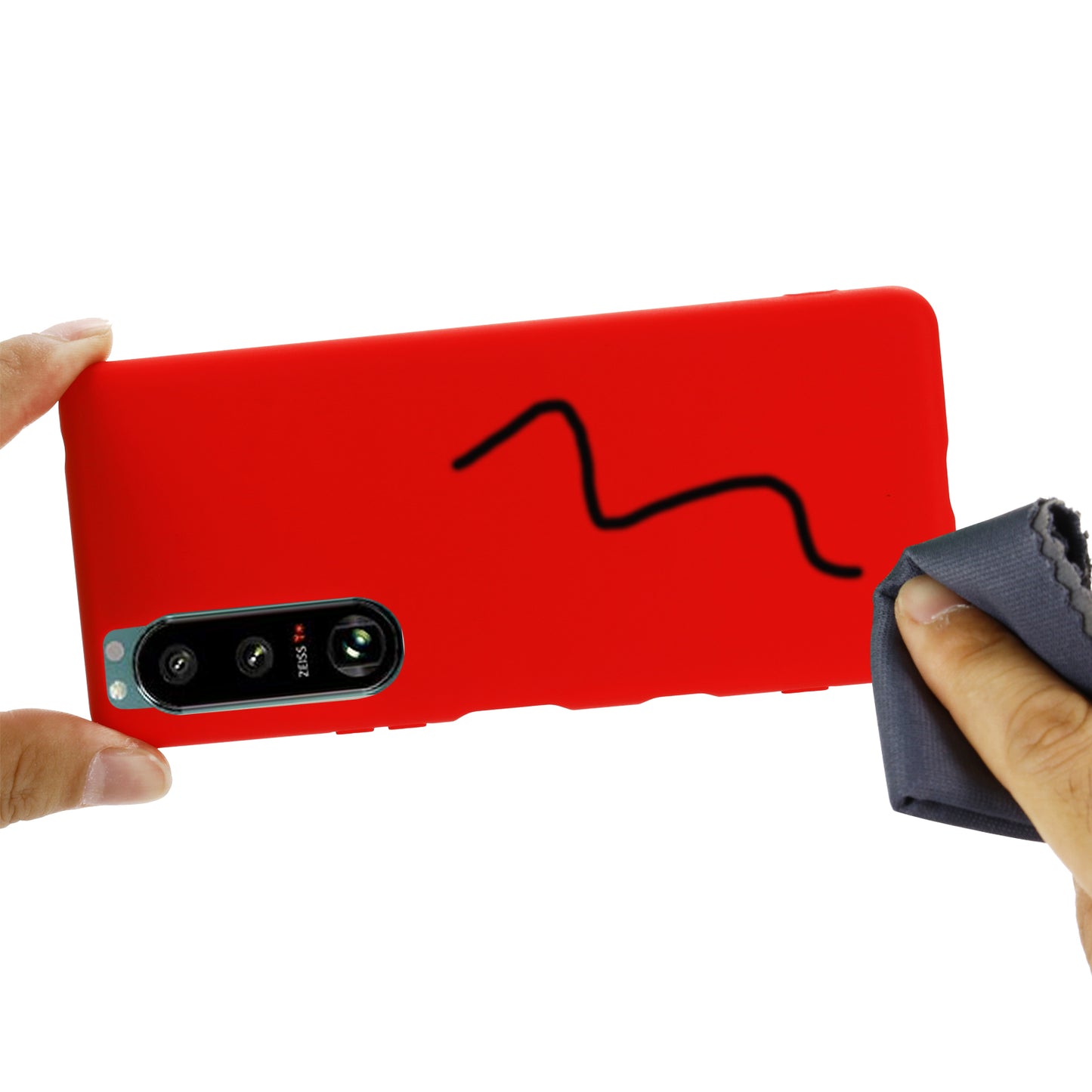 Slim Liquid Silicone Gel Rubber Full Body Protection Cover Case with Strap for Sony Xperia 5 III 5G