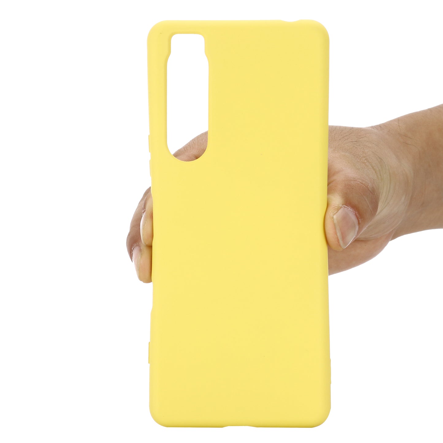 Slim Liquid Silicone Gel Rubber Full Body Protection Cover Case with Strap for Sony Xperia 5 III 5G