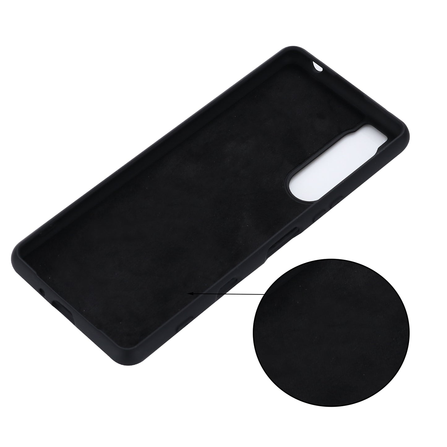 Slim Liquid Silicone Gel Rubber Full Body Protection Cover Case with Strap for Sony Xperia 5 III 5G