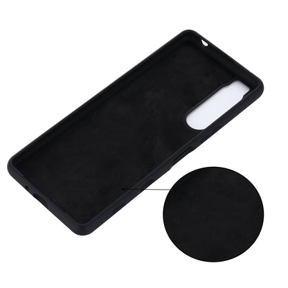 Slim Liquid Silicone Gel Rubber Full Body Protection Cover Case with Strap for Sony Xperia 5 III 5G