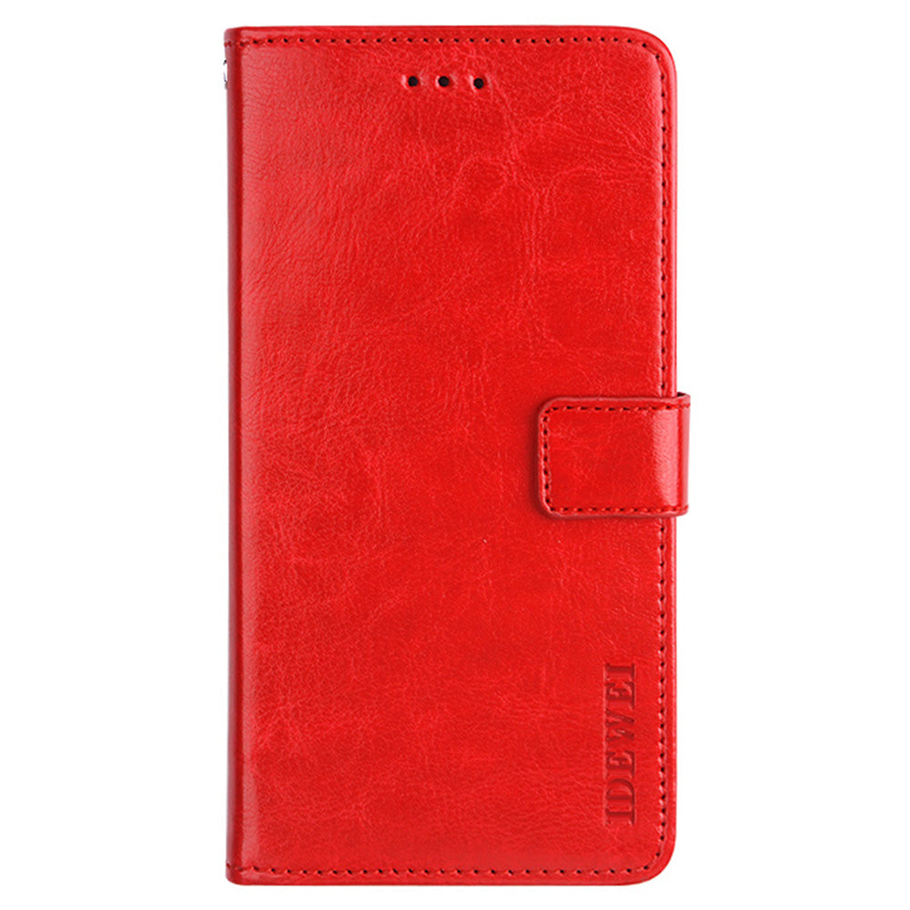 IDEWEI Crazy Horse Texture PU Leather Wallet Stand Case Phone Shell for Sony Xperia 5 III 5G
