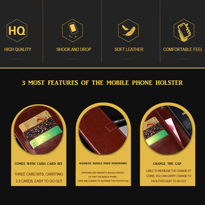 IDEWEI Crazy Horse Texture PU Leather Wallet Stand Case Phone Shell for Sony Xperia 5 III 5G